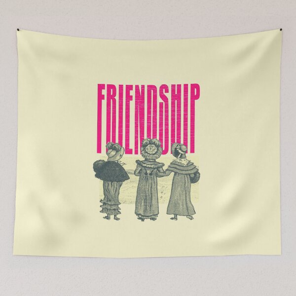 Item preview, Friendship vintage style|Three Dear Little Friends (1881)  designed and sold by EmotionArt.