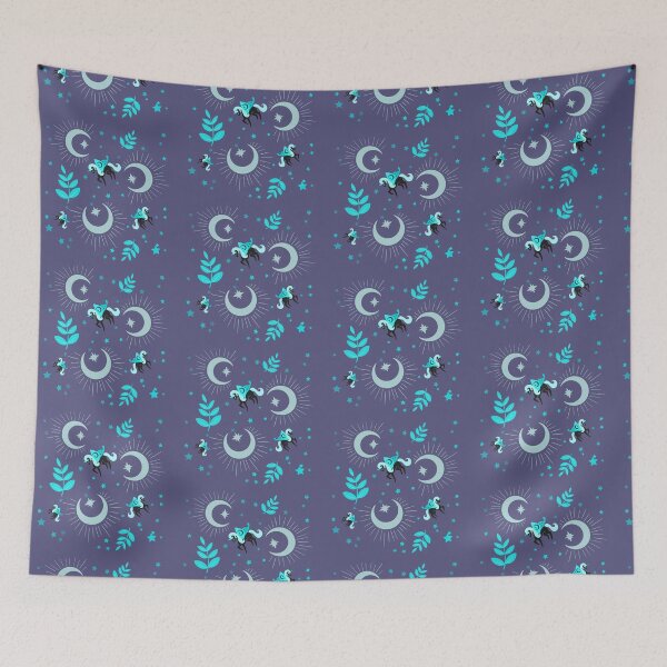 Item preview, Nighttime Magic Teal on Purple designed and sold by AnazenArt.