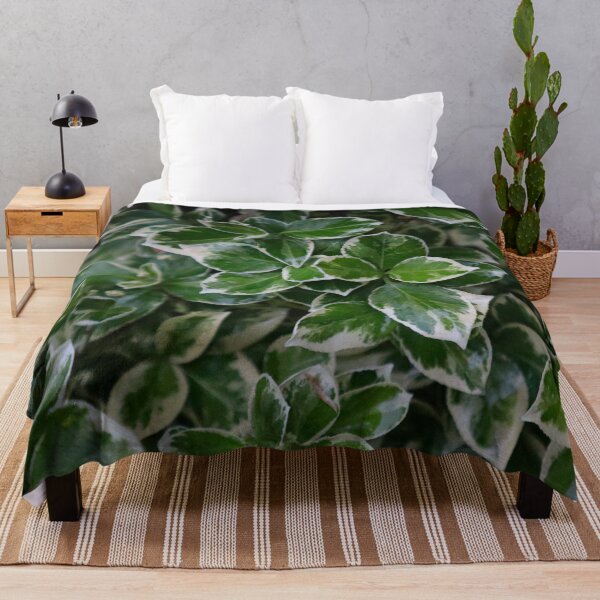 Item preview, Moody Dark Green White Edged Foliage Vining Leaf Pattern designed and sold by PrettyLittlePic.