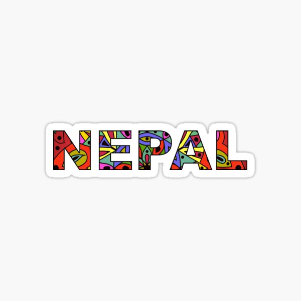 "NEPAL!" Sticker by DastaanArt Redbubble