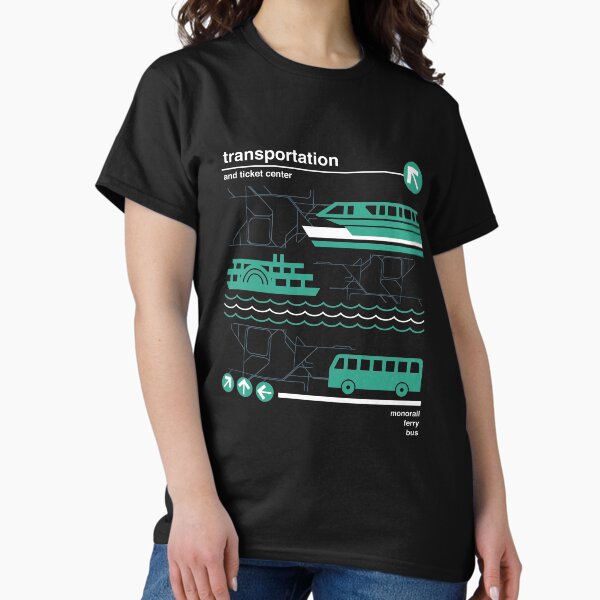 Item preview, Monorail, Bus and Ferry designed and sold by retrocot.