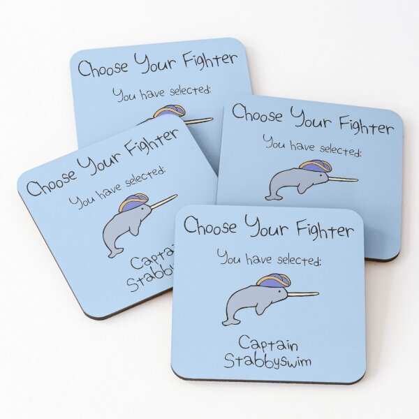 Item preview, Choose Your Fighter: Captain Stabbyswim (Narwhal) designed and sold by jezkemp.