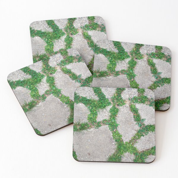 Item preview, Grassy Stone Path Walkway with a Mismatched Geometric Rock Pattern designed and sold by PrettyLittlePic.