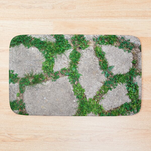 Item preview, Grassy Stone Path Walkway with a Mismatched Geometric Rock Pattern designed and sold by PrettyLittlePic.