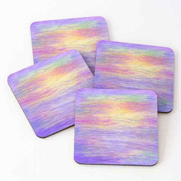 Item preview, Abstract Dry Oil Brush Pattern with Vibrant Colors of Purples, Pinks, and Yellow designed and sold by PrettyLittlePic.
