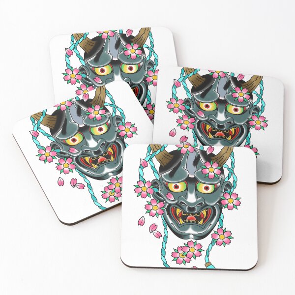 Item preview, Traditional Tattoo Japanese Hannya Mask designed and sold by stephenjshaw.