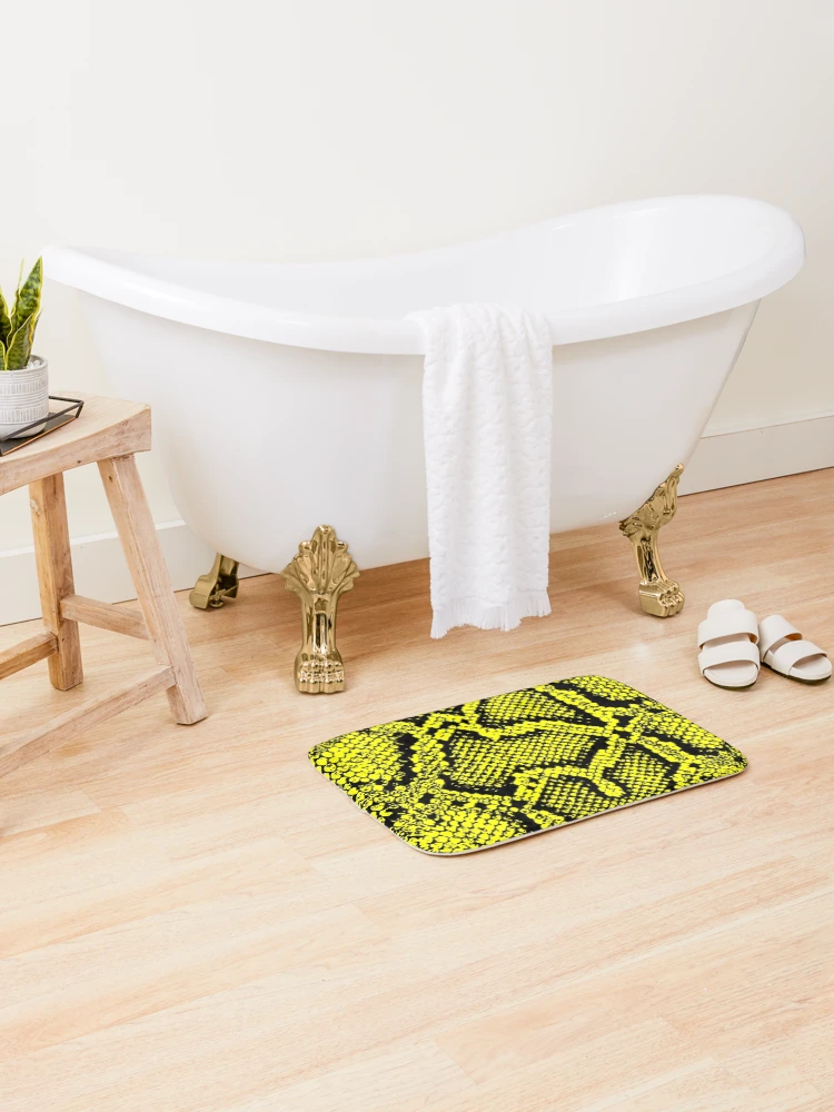 Thumbnail 2 of 6, Bath Mat, Python Skin designed and sold by DesignFantazia.