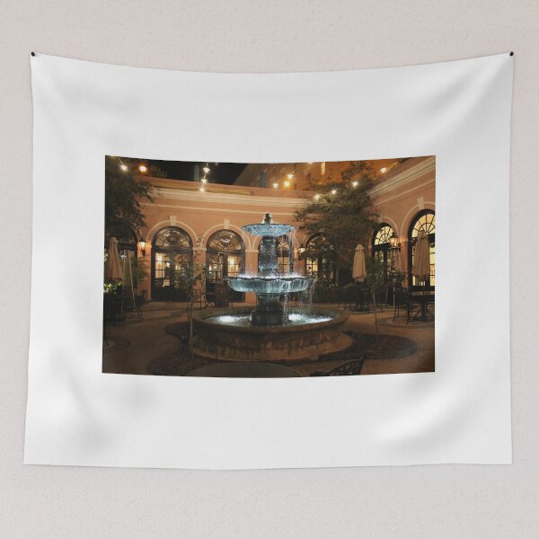 Item preview, Fountain Courtyard At Night designed and sold by Cynthia48.