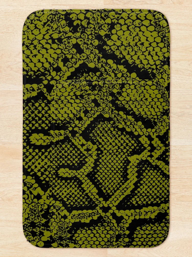 Thumbnail 5 of 6, Bath Mat, Python Skin designed and sold by DesignFantazia.