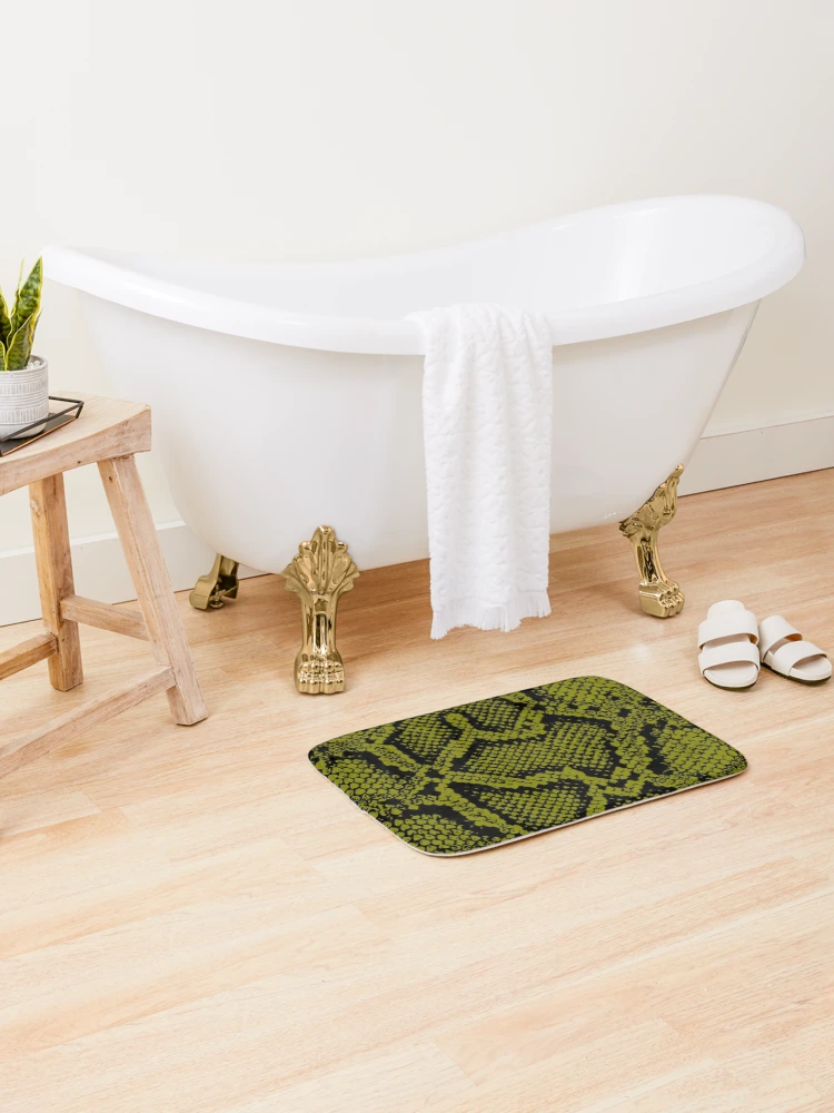 Thumbnail 2 of 6, Bath Mat, Python Skin designed and sold by DesignFantazia.