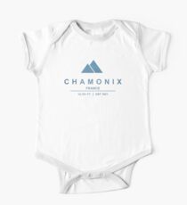 Chamonix Ski Resort France Baby Body Kurzarm