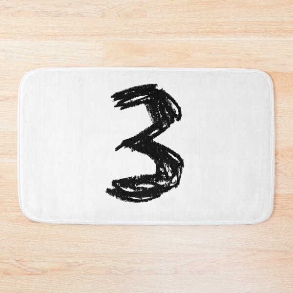 Item preview, Handwritten Numeral: Three, Number 3 designed and sold by badlydrawnbabe.