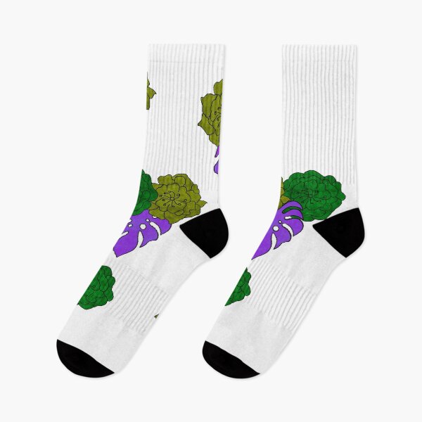 Item preview, Green and Yellow Flowers on Purple Leaves designed and sold by rainestore.