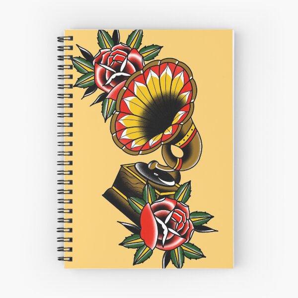 Item preview, Traditional Old School Gramophone Tattoo designed and sold by stephenjshaw.