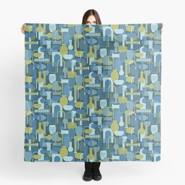 Vases & Bowls (Blue & Green) Scarf