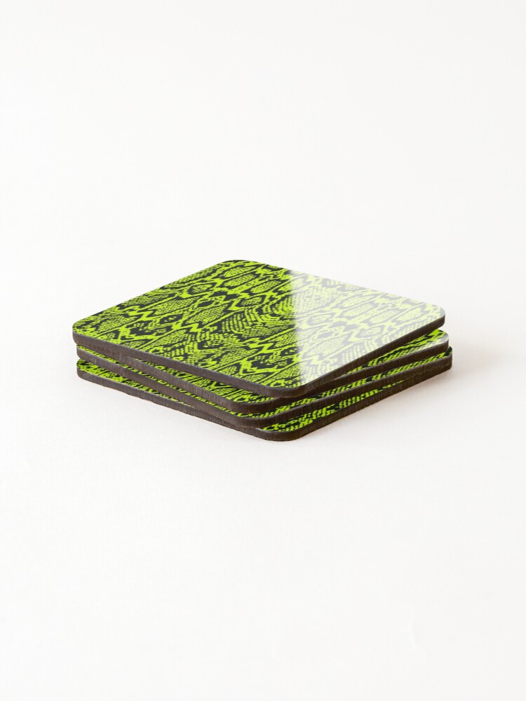Thumbnail 4 of 5, Coasters (Set of 4), Python Skin designed and sold by DesignFantazia.