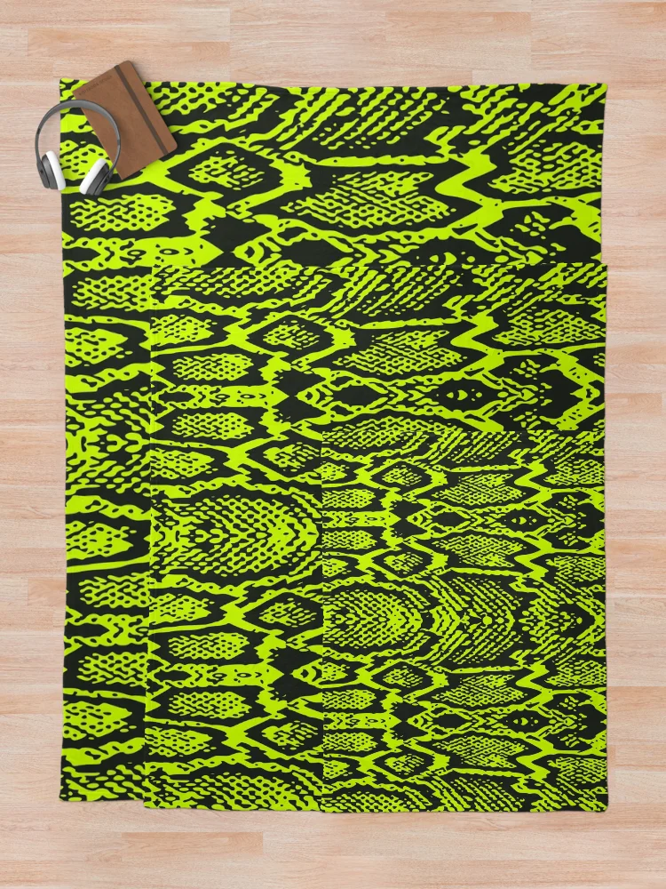 Thumbnail 5 of 6, Throw Blanket, Python Skin designed and sold by DesignFantazia.