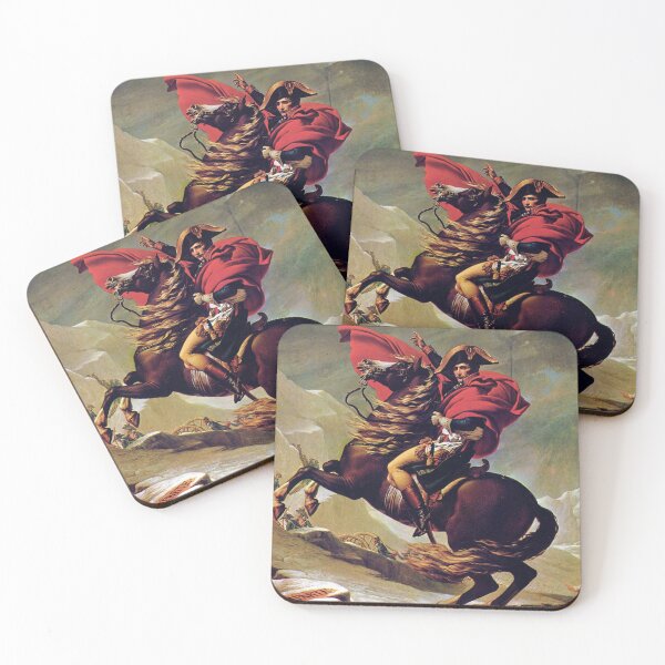 Item preview, Napoleon Bonaparte Crossing the Alps, Charlottenburg version by Jacques-Louis David designed and sold by The Great  Art.