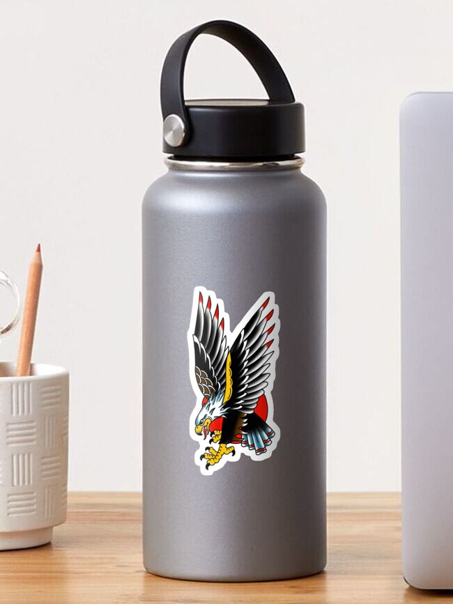 Thumbnail 1 of 3, Sticker, Traditional Tattoo Eagle designed and sold by stephenjshaw.