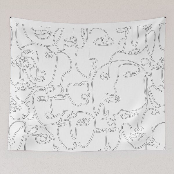 Item preview, Abstract Faces Line Art designed and sold by TheImperfecto.