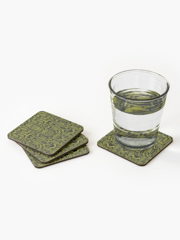 Thumbnail 2 of 5, Coasters (Set of 4), Python Skin designed and sold by DesignFantazia.