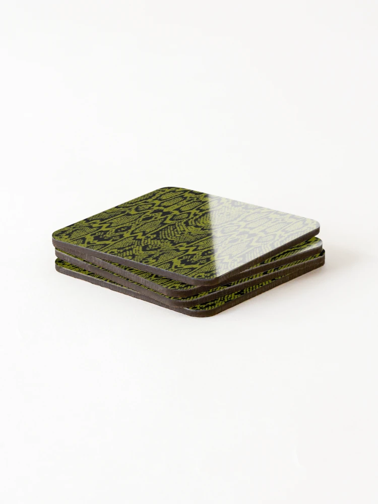Thumbnail 4 of 5, Coasters (Set of 4), Python Skin designed and sold by DesignFantazia.