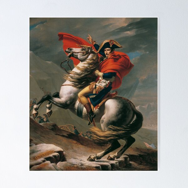Item preview, Napoleon Bonaparte Crossing the Alps, Belvedere version by Jacques-Louis David designed and sold by The Great  Art.