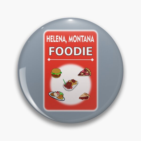Item preview, Helena, Montana - Foodie - Red Orange Background designed and sold by ThisNThatImages.