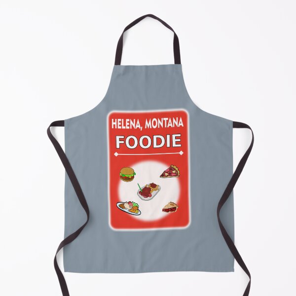 Item preview, Helena, Montana - Foodie - Red Orange Background designed and sold by ThisNThatImages.