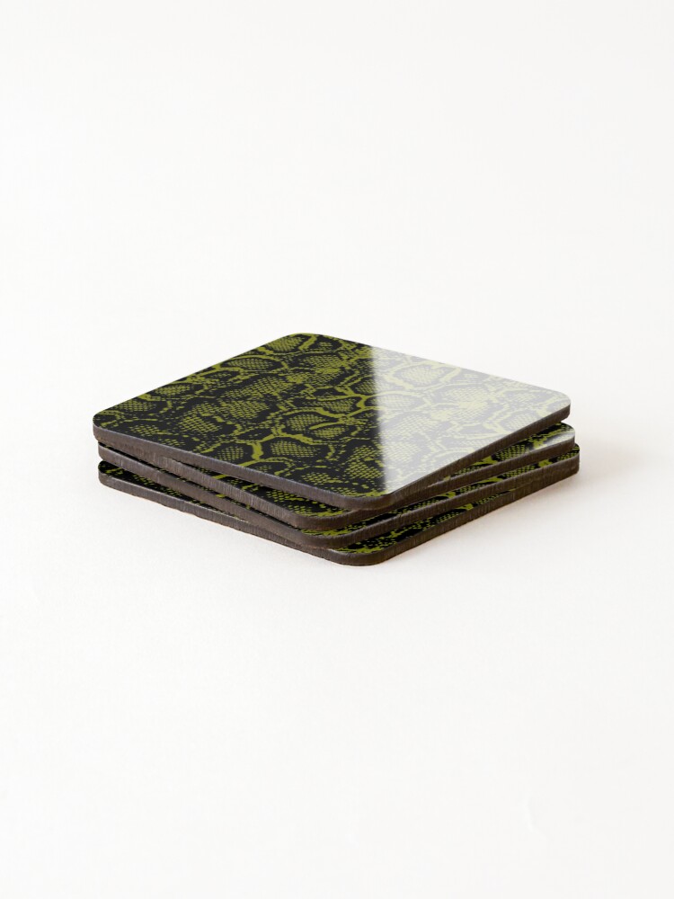 Thumbnail 4 of 5, Coasters (Set of 4), Python Skin designed and sold by DesignFantazia.