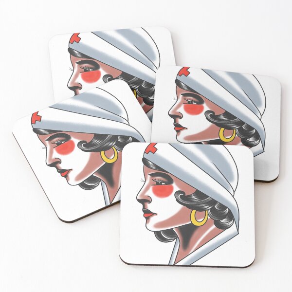 Item preview, Traditional Old School Nurse Tattoo designed and sold by stephenjshaw.