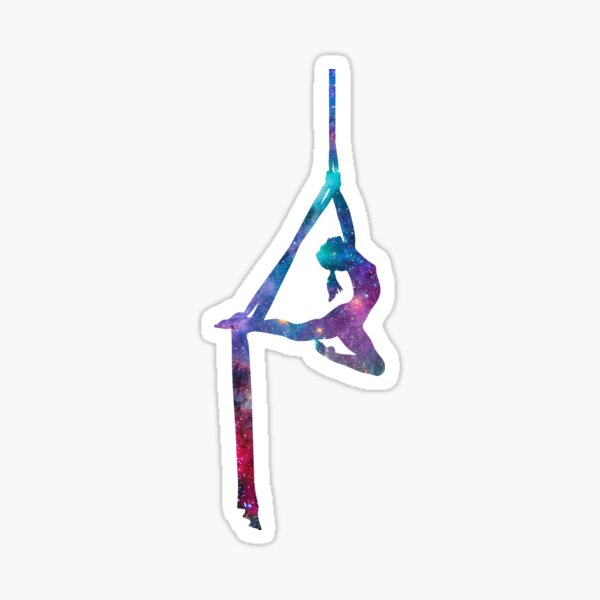 Aerials Stars 1 - Aerial Silks, Circus, and Outer Space Sticker