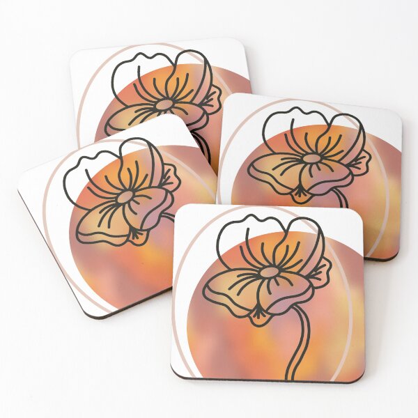 Item preview, Flower Line Drawing on Circle designed and sold by Tori Parks.