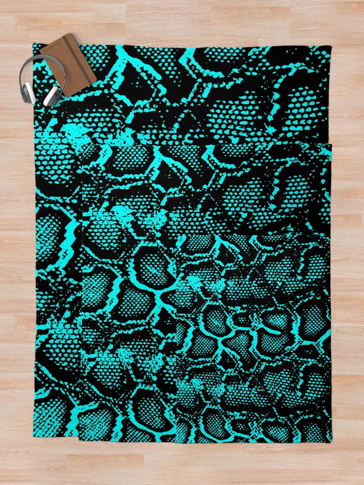 Thumbnail 5 of 6, Throw Blanket, Python Skin designed and sold by DesignFantazia.