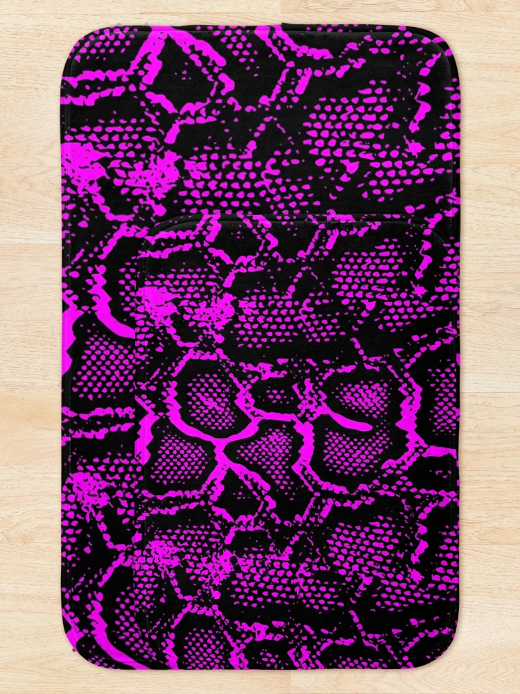 Thumbnail 5 of 6, Bath Mat, Python Skin designed and sold by DesignFantazia.