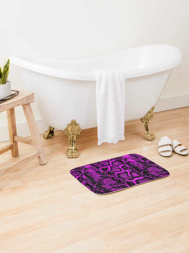 Thumbnail 2 of 6, Bath Mat, Python Skin designed and sold by DesignFantazia.