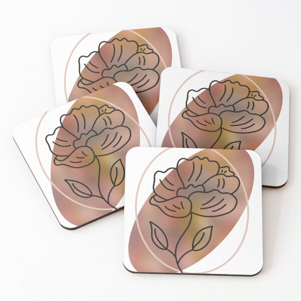 Item preview, Flower Line Drawing on Oval designed and sold by Tori Parks.