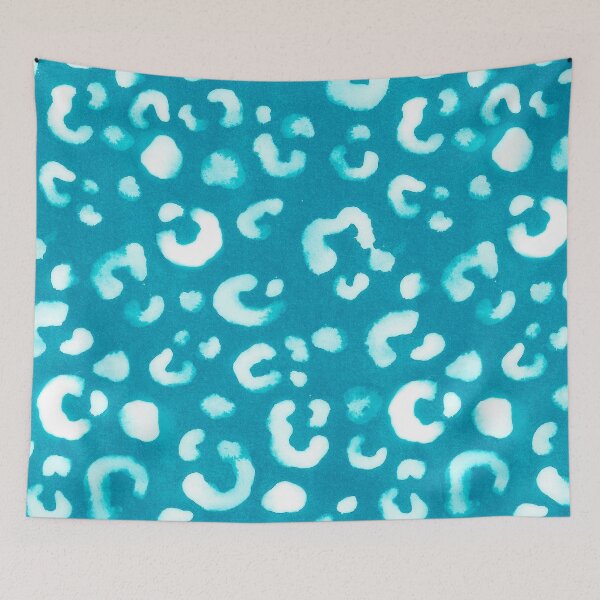 Aperçu de l'œuvre Teal Handmade Leopard Texture créée et vendue par Carolina Diaz.