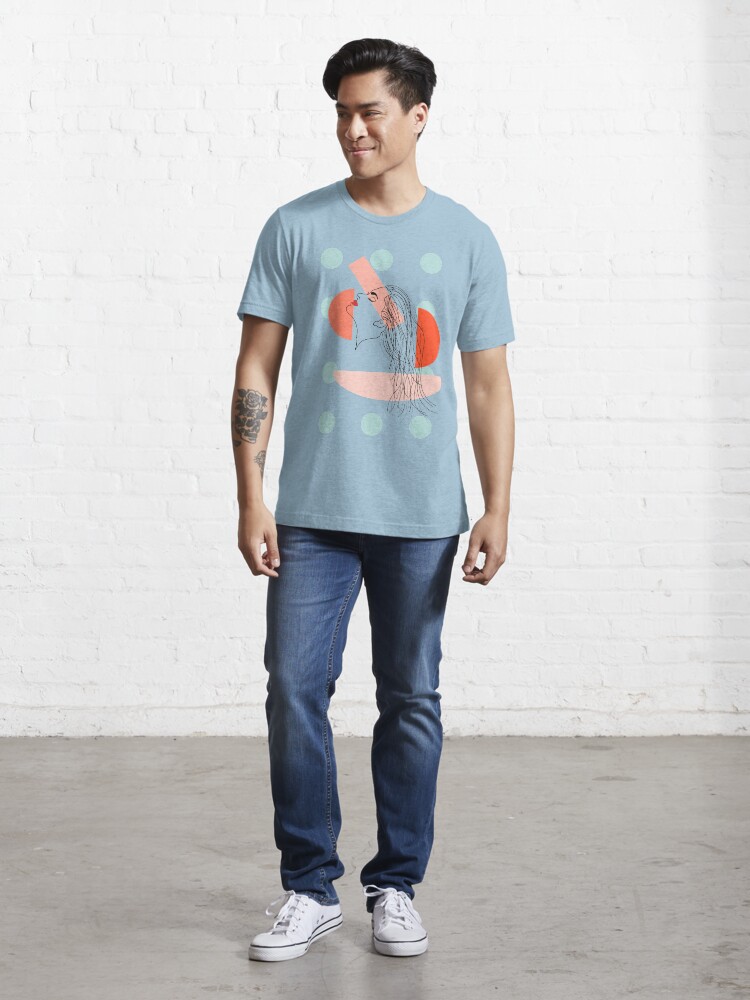 Alternate view of Abstract woman face line drawing minimal Essential T-Shirt