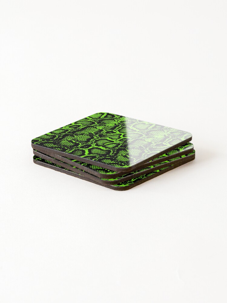 Thumbnail 4 of 5, Coasters (Set of 4), Python Skin designed and sold by DesignFantazia.