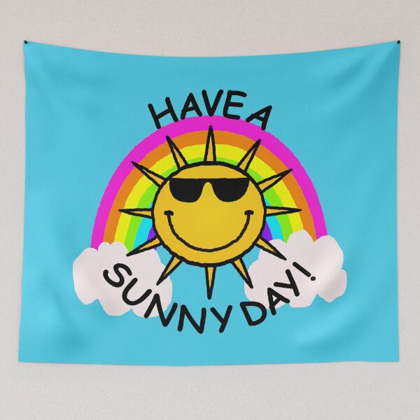 Item preview, Have a Sunny Day - Sun and Rainbow designed and sold by RawSunArt.