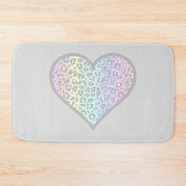 Item preview, Pastel Rainbow Leopard Print Heart designed and sold by Bumblefuzzies.