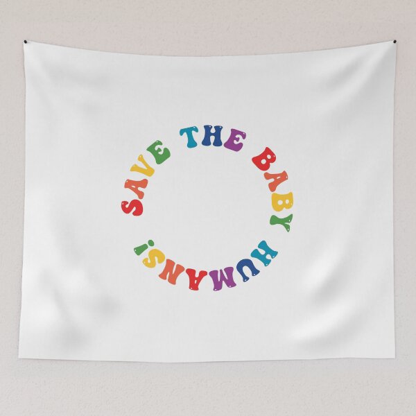 Item preview, Save the Baby Humans (rainbow circle) designed and sold by ChandlerLasch.