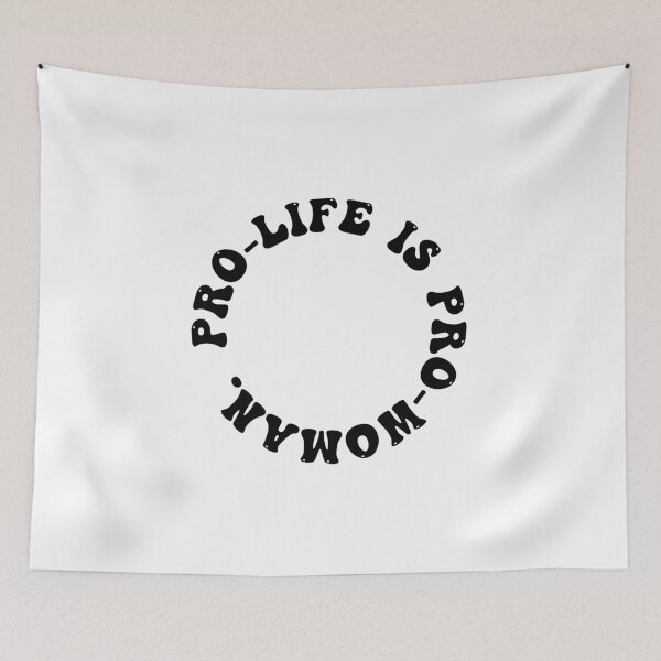 Item preview, Pro-life is pro-woman (black circle) designed and sold by ChandlerLasch.