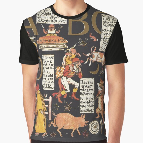 Walter Crane Alphabet Book - ABCD Graphic T-Shirt