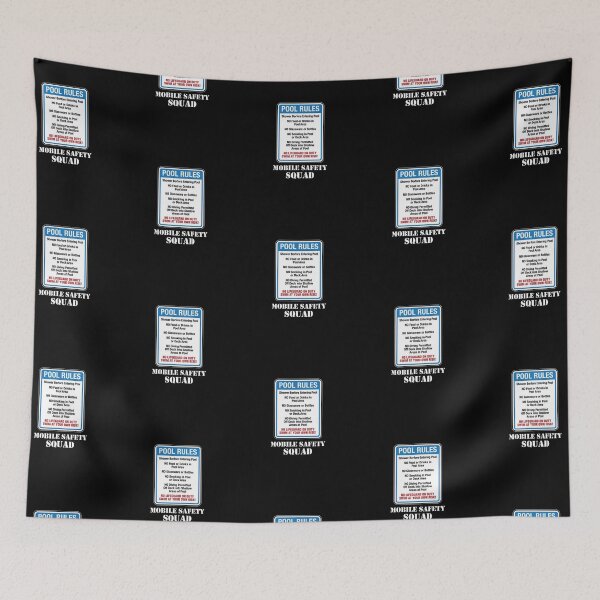 Item preview, Swimming Pool Rules Mobile Safety Squad designed and sold by twHistory.