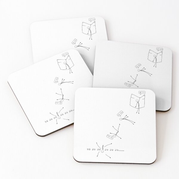 Item preview, Falling stick figures Line Art designed and sold by TheImperfecto.