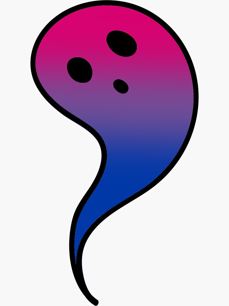 Bisexual Sticker Halloween Ghost Bisexual Ghost Bisexual Bat Subtle Bi Pride Subtle Bi 9567