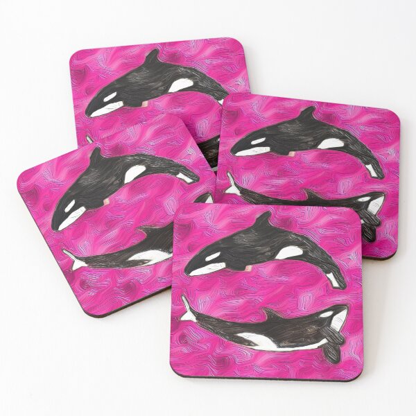 Item preview, Orcas on Pink  designed and sold by LisaMPierce1990.