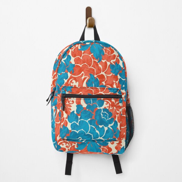 Item preview, Coral and Teal Brush Damask designed and sold by MeganSteer.